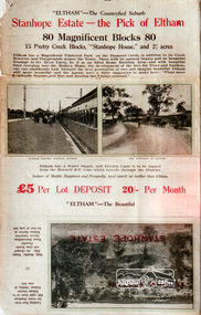 Negative - Photograph, Coghill & Haughton, Stanhope Estate, Eltham; great suburban subdivisional auction, New Year's Day - Tuesday 1st January 1924, 1923