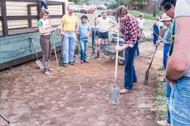 Photograph, Paving course at the childcare co-op run by Eltham Living and Learning Centre, c.1982-1986