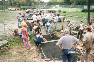 Photograph, Paving course at the childcare co-op run by Eltham Living and Learning Centre, c.1982-1986