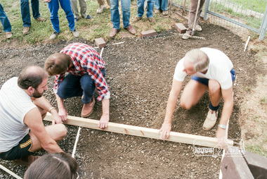 Photograph, Paving course at the childcare co-op run by Eltham Living and Learning Centre, c.1982-1986