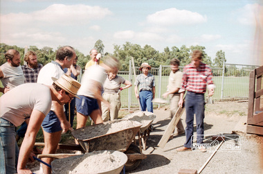 Photograph, Paving course at the childcare co-op run by Eltham Living and Learning Centre, c.1982-1986