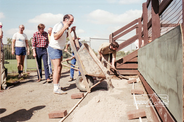 Photograph, Paving course at the childcare co-op run by Eltham Living and Learning Centre, c.1982-1986