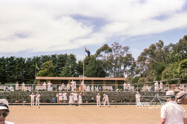 Photograph, Marjorie North, Montmorency Bowling Club, Dec 1985, 1985