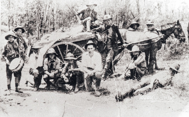 Negative - Photograph, Scout group with horse and cart