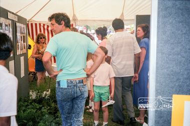 Photograph, Shire of Eltham display at the 1991 Eltham Community Festival, 9 Nov. 1991