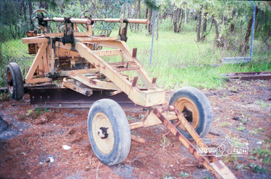 Photograph, Old towed graders at the Eltham Shire Council yard on Yan Yean Road, Plenty
