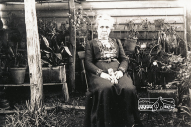 Photograph, Ruth Green (nee Maynard), first wife of Revd. William Heber Green, possibly taken at Surrey Hills prior to 1904