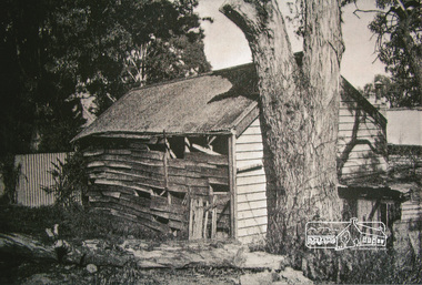 Photograph, Derelict building, St Margaret's Anglican Church site from John Street, Eltham, c.1960