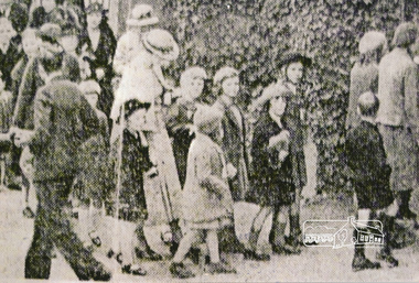 Photograph, Children entering St Margaret's, Eltham, 75th Patronal Festival, 1936