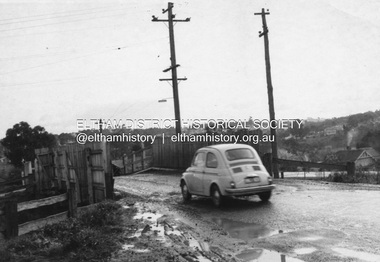 Photograph, R.J. Manuell, Old railway overpass, Sherbourne Road, Briar Hill, c. Sep 1963