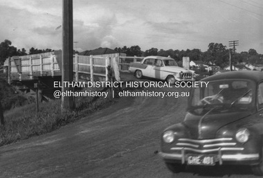 Photograph, R.J. Manuell, Old railway overpass, Sherbourne Road, Briar Hill, c. Sep 1963