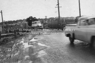 Photograph, R.J. Manuell, Old railway overpass, Sherbourne Road, Briar Hill, c. Sep 1963