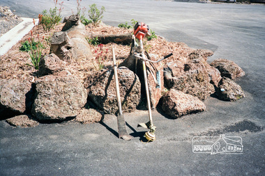 Photograph, Parks and Gardens equipment, Shire of Eltham, c. Oct 1987, 1987