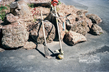 Photograph, Parks and Gardens equipment, Shire of Eltham, c. Oct 1987, 1987