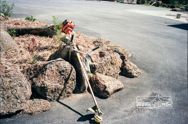 Photograph, Parks and Gardens equipment, Shire of Eltham, c. Oct 1987, 1987