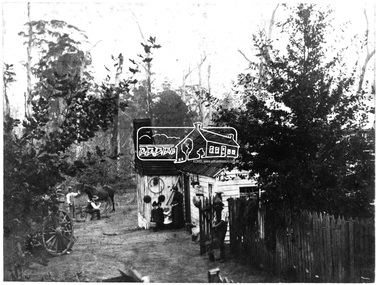 Photograph, H.J. Trowbridge, First kitchen at the first Post Office, Kinglake, c.1905, 1905
