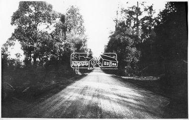 Photograph, Whittlesea-Kinglake Road near "Tommy's Hut", 13 April 1905
