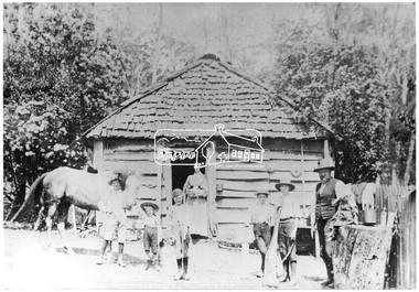 Negative - Photograph, Mr. Glower, Caretaker Cottage on Aitken's property