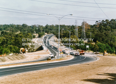 Photograph, Doug Orford, Bridgeworks on Fitzsimons Lane across Yarra River, Eltham, 1991