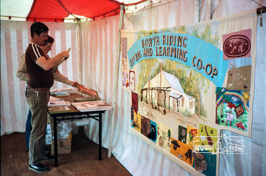 Photograph, Shire of Eltham display at the 1987 Eltham Community Festival, 7 November 1987, 7 November 1987