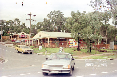 Photograph, Corner of Beard Street with Main Road, Eltham East showing newly developed shops, c.1987
