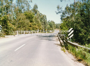Photograph, Doug Orford, Bridge across Watsons Creek, Eltham - Yarra Glen Road, Watsons Creek, 1991, 1991