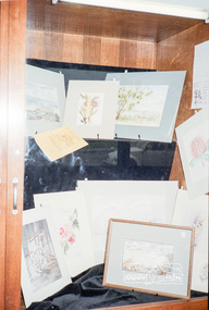 Photograph, Painting classes display, Living and Learning Centre, October 1988