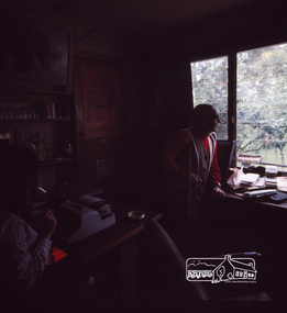 Photograph, Alan Marshall at his Eltham home with secretary, Pat Wiltshire, c.1970