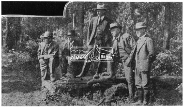 Photograph, Members of the Committee of Management of the Kinglake National Park who spent the week-end inspecting the improvements in this beautiful forest reserve