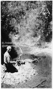 Photograph, Kinglake National Park; Shelley Harris, Ranger, making billy tea