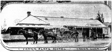Photograph, Yarra Flats Hotel, Yarra Glen, 1893 (reproduced from "The Leader", Jan. 6th, 1894, page 31)