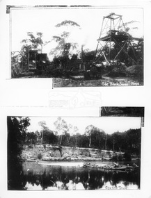 Photograph, The Leader, The "Black Swan" Mine and "The Old Dam", Warrandyte Gold Fields, 1897