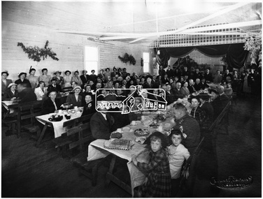 Photograph, Official guests being entertained after Dedication of Tower and Cottage by Gen. Sir Dallas Brooks, K.C.B., C.M.G., D.S.O., K.St.J., 16 November 1951