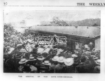 Photograph, Opening of the Railway Line; The arrival of the Governor-General, 6 June, 1902, 1902