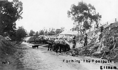 Photograph, Tom Prior, Forming the footpath, Eltham, c.1906