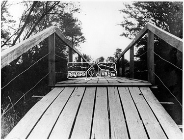 Negative - Photograph, George W. Bell, Foot Bridge to Eltham High School, c.1960