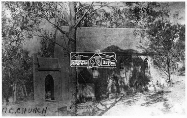 Negative - Photograph, Eltham - Old R.C. Church (building not there in 1923)