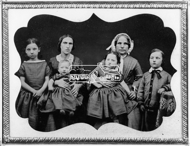 Negative - Photograph, Members of the Hill family, early Eltham settlers, c.1860