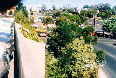 Photograph, View from Greensborough Plaza just north of Lorimer Street looking south to Grimshaw Street, c.1986, 1986c