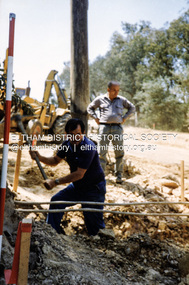 Photograph, Bruno, the man in charge of the road construction, Ryans Road, Eltham North, 1983, 1983