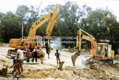 Photograph, Road construction, Ryans Road, Eltham North, 1983, 1983
