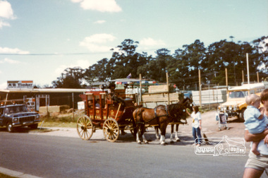 Photograph, Cobb and Co. Coach, Whittlesea Show, 1985, 1985
