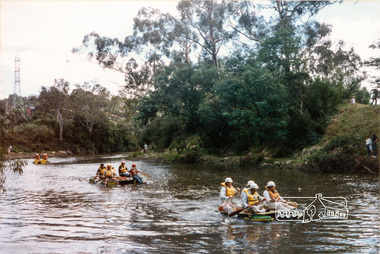 Photograph, The Great Yarra Raft Race, Westerfolds Park, Templestowe, 23 February 1985, 23/02/1985