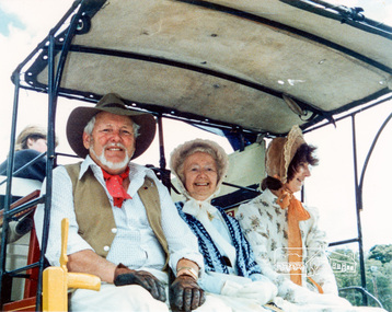 Photograph, Ben Hall, Mrs Elwers, Marg Reeves, Eltham Community Festival, Central Park, 8 November 1986, 08/11/1986