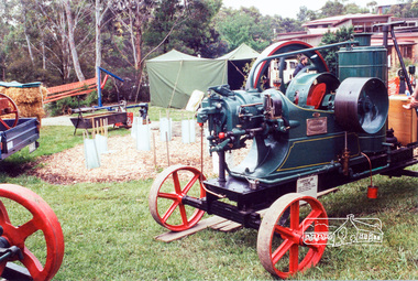 Photograph, Peter Bassett-Smith, Traction engines, Eltham Community Festival, Alistair Knox Park, 1991