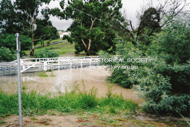 Photograph, Sue Law, Diamond Creek floodwater at Brougham Street, Eltham, 5 Feb. 2011
