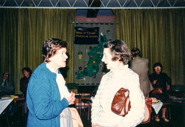 Photograph, Peter Bassett-Smith, 20th Anniversary of Eltham District Historical Society, afternoon tea in Senior Citizens' Centre, 10 October 1987, 10/10/1987