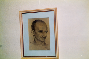Photograph, Peter Bassett-Smith, Ink sketch of Alan Marshall by F.H. Coventry (20/09/1934), 1988