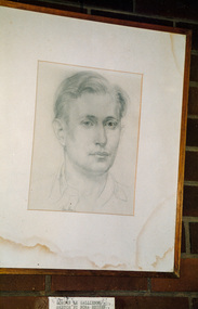Photograph, Peter Bassett-Smith, Ink sketch of Dorian Le Gallienne by Nora Heysen, 1988