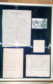 Photograph, Peter Bassett-Smith, 1852 Plan of Little Eltham and Land Purchase by Josiah Holloway, 1988